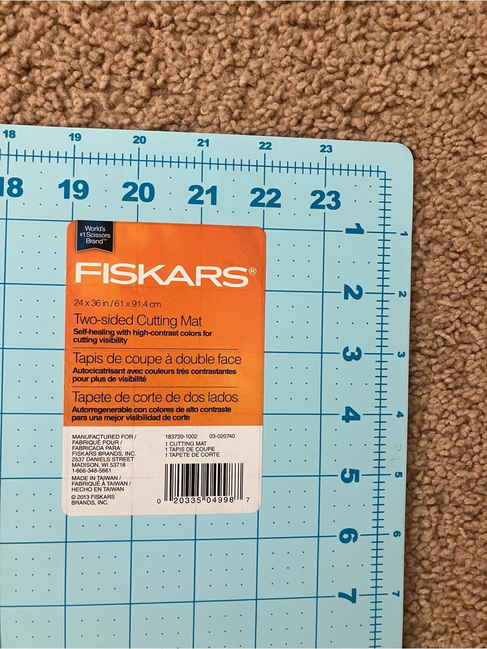 Blue Two-Sided Cutting Mat